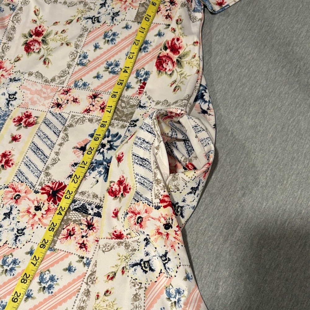 NWT LuLaRoe Floral Patchwork Dress With Pockets - Summer Style - Picture 5 of 7